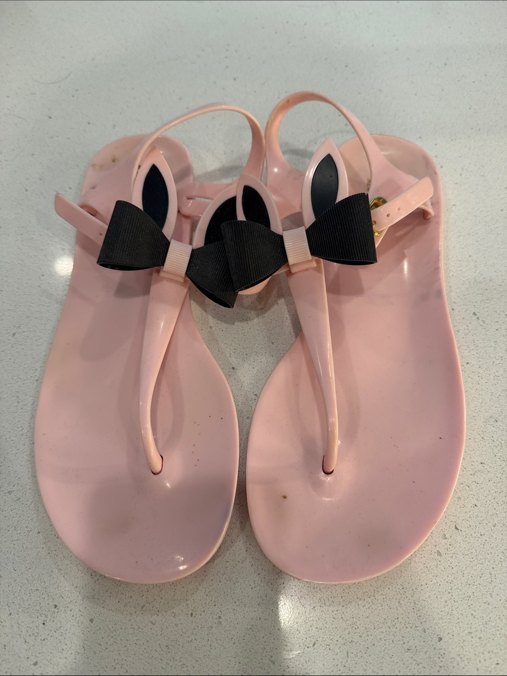 Kate Spade Bunny Pink Bow Jelly Sandals